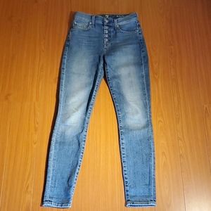 7 For All Mankind High Waist Ankle Skinny Jeans